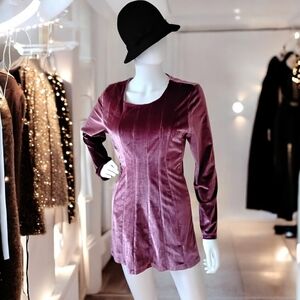 Soft Surroundings Velvet Elegance - Mauve Dress with Luxurious Comfort Sz M